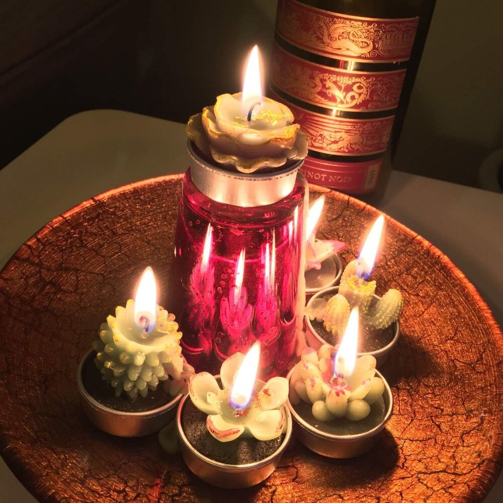 Scented Succulent Cactus Tealight Candles, 6pk NIP - Picture 13 of 13